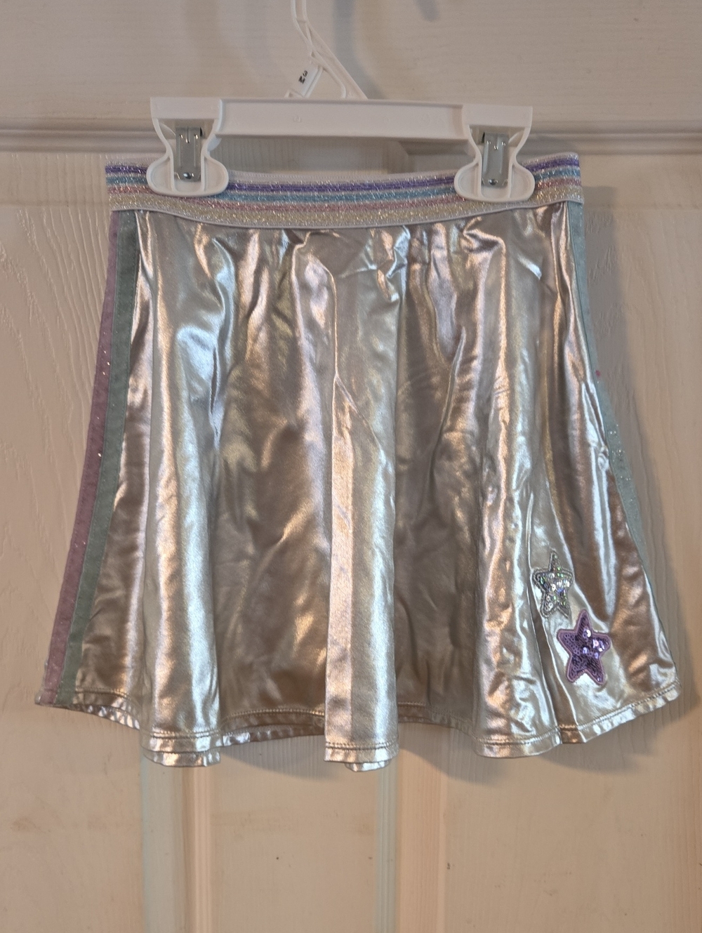 365 Kids Metallic Silver Skirt